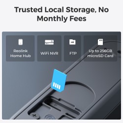 Reolink BP Battery Video Doorbell 4MP - D340B - Black with Chime and 64GB MicroSD — Buy in Cyprus with Fast Delivery