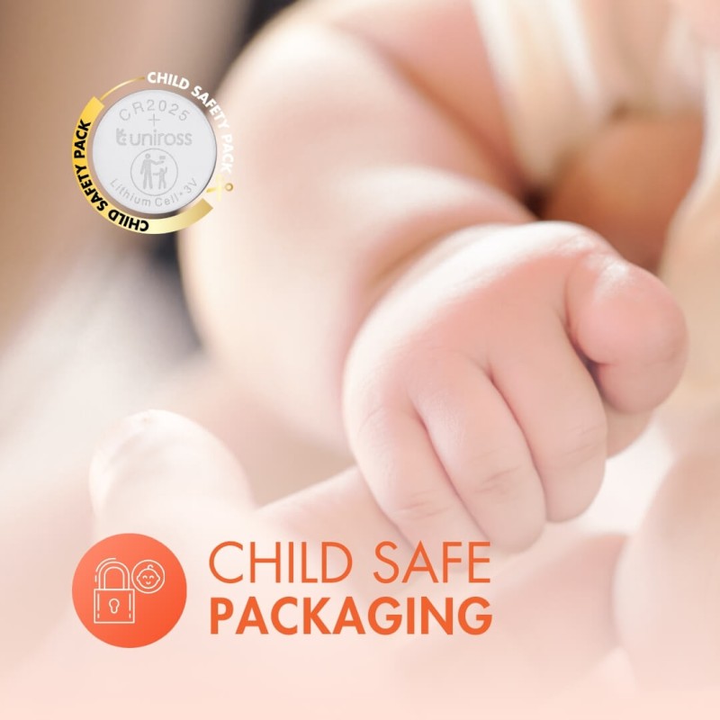 Uniross Lithium-Button Cell - CR2025HP - High Power, 5pack — Buy in Cyprus with Fast Delivery