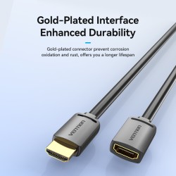 Vention HDMI Cable - AHCBJ - 2.0 M-F Extension 5.0m — Buy in Cyprus with Fast Delivery