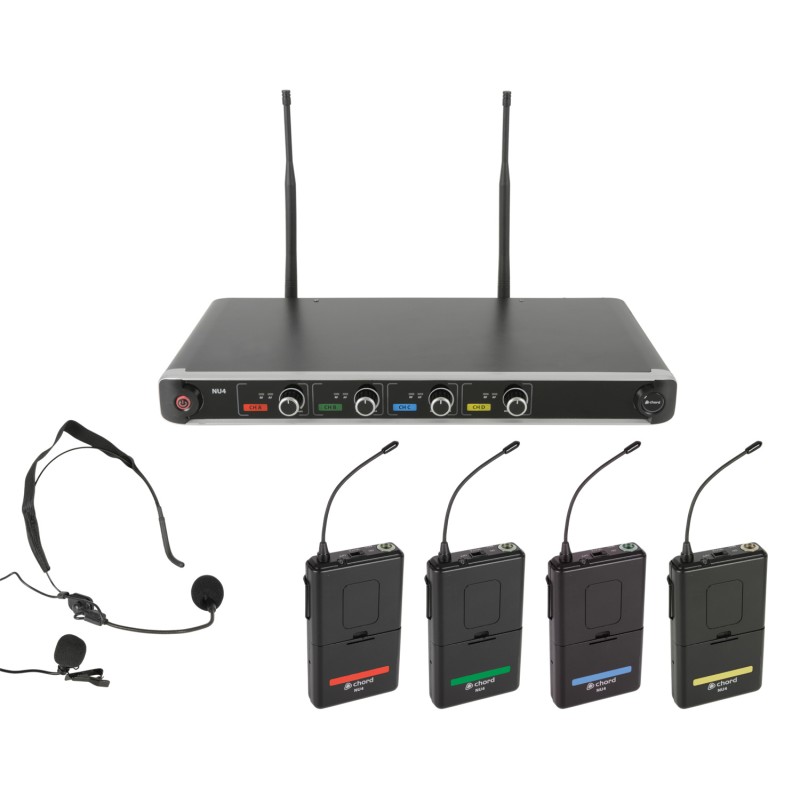 Chord Quad UHF System-Neck Lapel - NU4-N - Quad UHF System-Neck Lapel 171.844UK — Buy in Cyprus with Fast Delivery