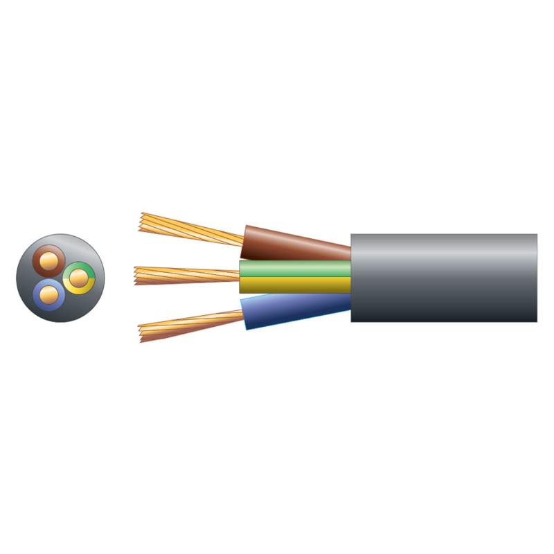 Mercury Mains Cable - 804.345UK - 3 Core 10A 1.0mm 50m — Buy in Cyprus with Fast Delivery