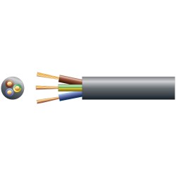 Mercury Mains Power Cable - 804.350UK - 3-Core 15A 1.5mm 100m Black — Buy in Cyprus with Fast Delivery