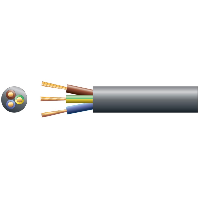 Mercury Mains Power Cable - 804.350UK - 3-Core 15A 1.5mm 100m Black — Buy in Cyprus with Fast Delivery