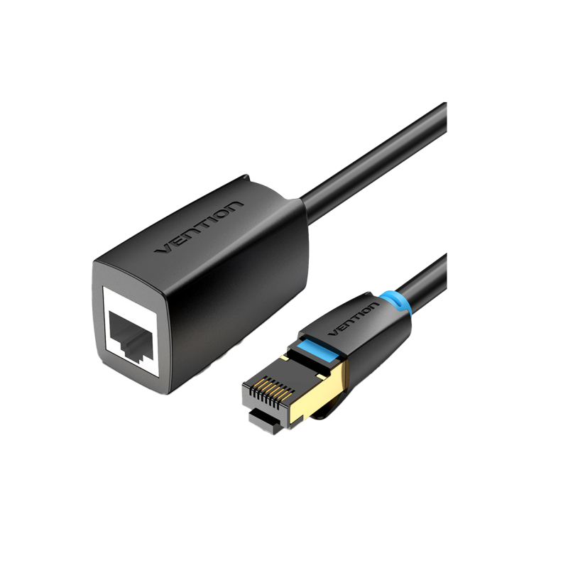 Vention Network Cable - IKHBI - CAT8 SFTP M-F Extension 3.0m Black — Buy in Cyprus with Fast Delivery