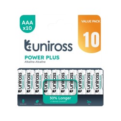 Uniross Alkaline AAA Power Plus - Value Pack 10 Pcs (New) — Buy in Cyprus with Fast Delivery