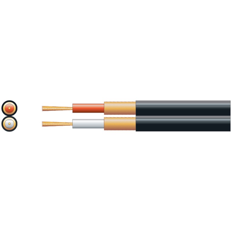 Mercury Twin Core RCA Cable - 803.436UK - Black 100m — Buy in Cyprus with Fast Delivery