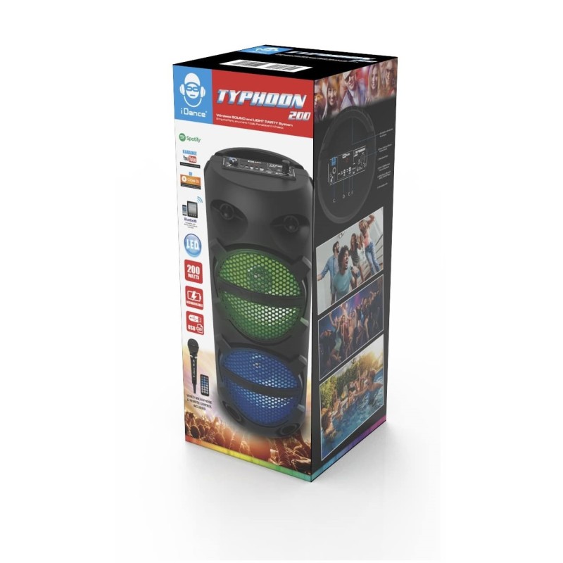 iDance Portable Speaker - Typhoon 200 - Portable Speaker with Microphone & Remote — Buy in Cyprus with Fast Delivery