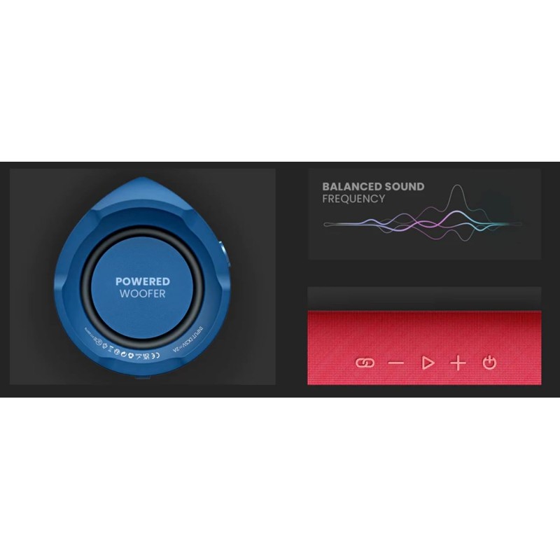 HiFuture Portable BT Speaker RIPPLE - IPX7 30W Blue — Buy in Cyprus with Fast Delivery