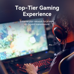 Vention Network Cable - IKLBI - Cat8 SFTP Rotate Right Angle Slim 3.0m Black — Buy in Cyprus with Fast Delivery