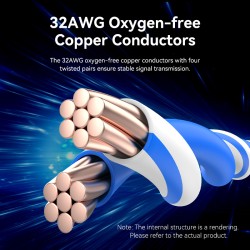 Vention Network Cable - IKLBI - Cat8 SFTP Rotate Right Angle Slim 3.0m Black — Buy in Cyprus with Fast Delivery