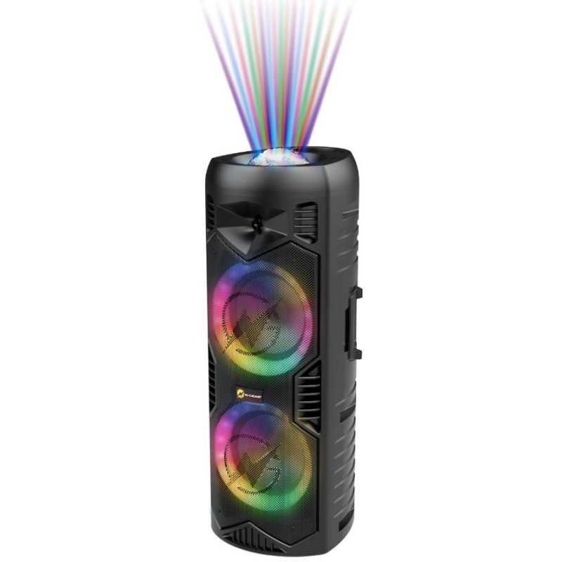 N-Gear Portable Speaker - LGP-5150 - with Disco Ball 1x Wireless Mic BT USB & Powerbank Function