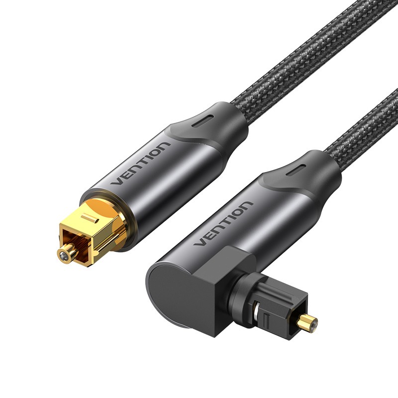 Vention AUDIO Optical Cable - BKDBG - 90-Degree Aluminium 1.5m Black — Buy in Cyprus with Fast Delivery