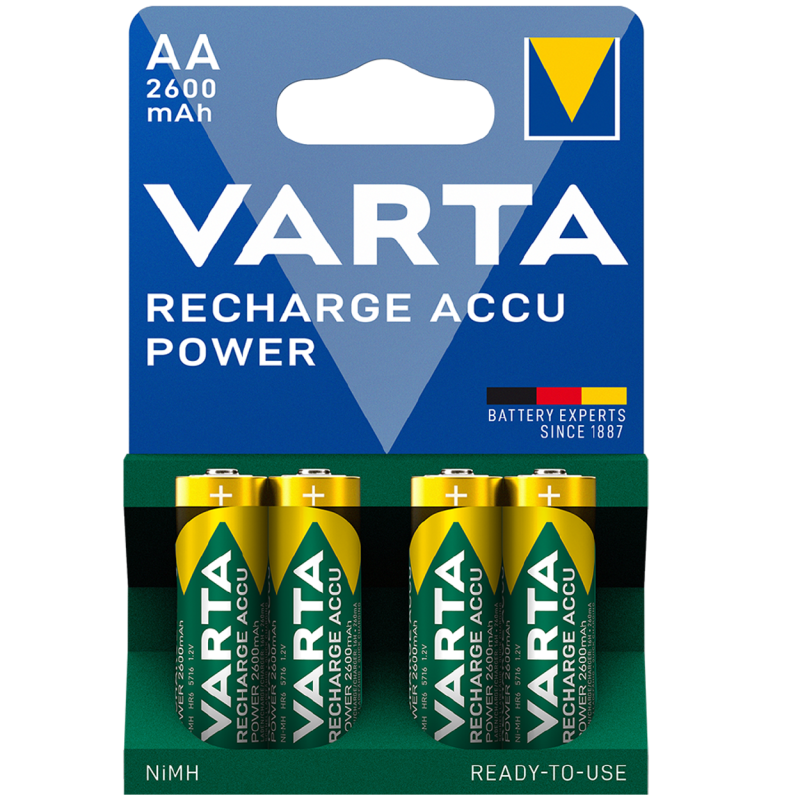 Varta Rechargeable AA Batteries - 2600mah 4pcs — Buy in Cyprus with Fast Delivery