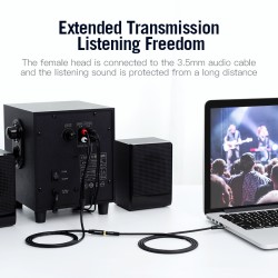 Vention AUDIO 3.5mm F to 2RCA M Cable - VAB-R01-B150 - 1.5m — Buy in Cyprus with Fast Delivery