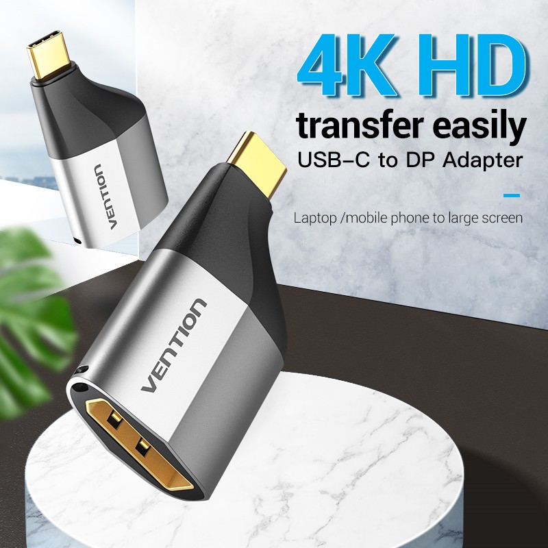 Vention Converter USB-C to DP Adapter - TCCH0 - 4K60Hz Metal — Buy in Cyprus with Fast Delivery