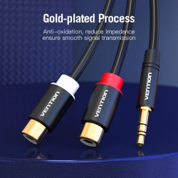 Vention AUDIO - VAB-R02-B030 - 3.5mm M to 2RCA F Cable 0.3m — Buy in Cyprus with Fast Delivery