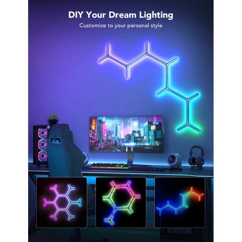 Govee Gaming Light Panel - H6065 - Y Shape (7 pack) — Buy in Cyprus with Fast Delivery