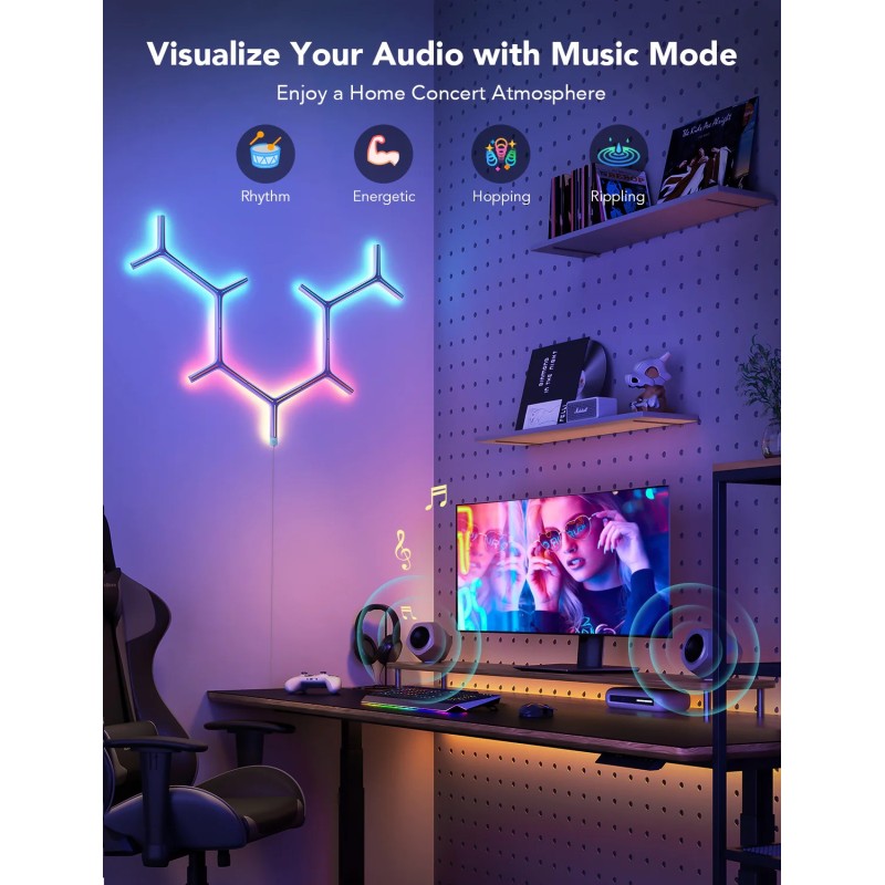 Govee Gaming Light Panel - H6065 - Y Shape (7 pack) — Buy in Cyprus with Fast Delivery