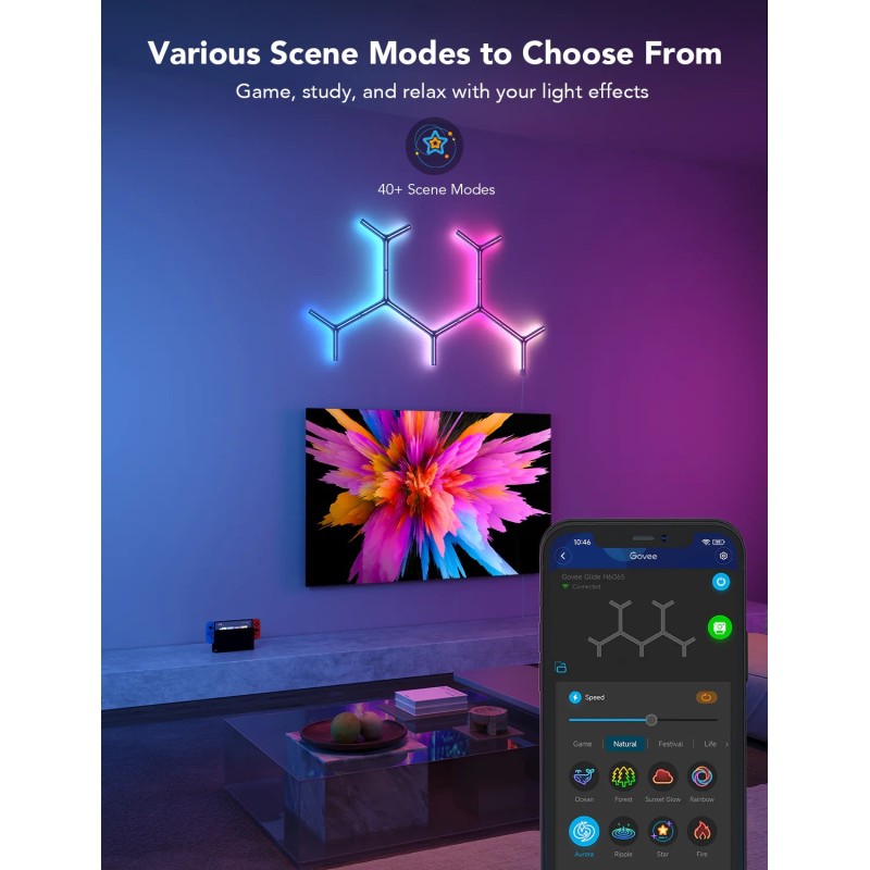 Govee Gaming Light Panel - H6065 - Y Shape (7 pack) — Buy in Cyprus with Fast Delivery