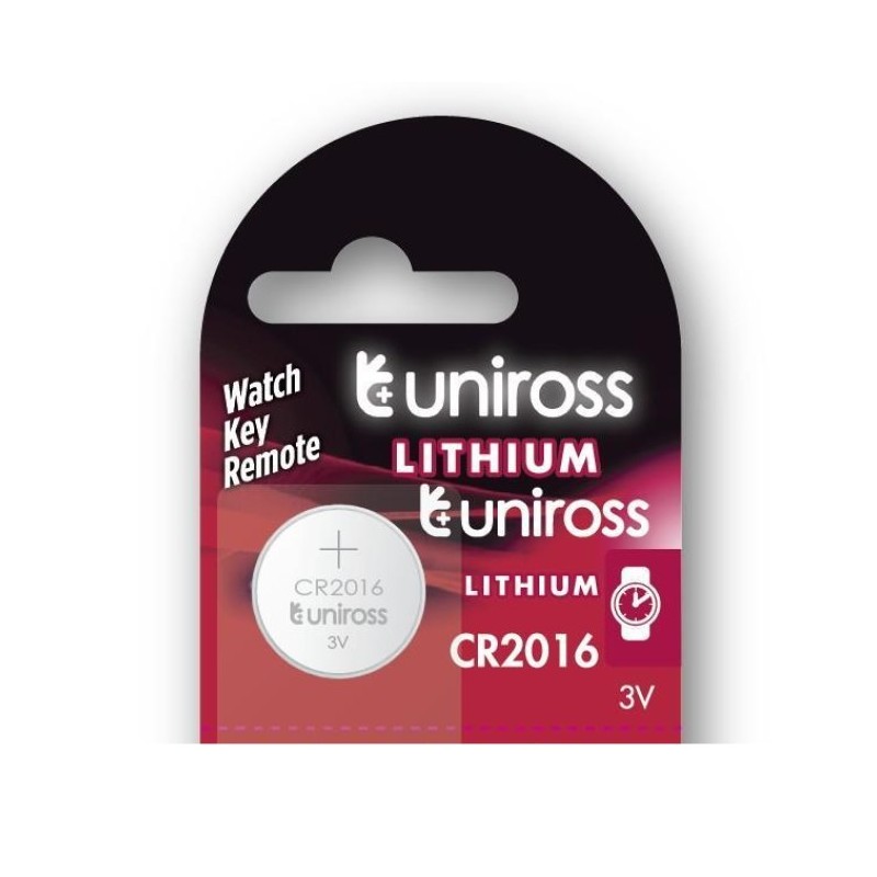 Uniross Button Cell Lithium Battery - CR2016 - Button Cell Lithium Battery (1pc) — Buy in Cyprus with Fast Delivery