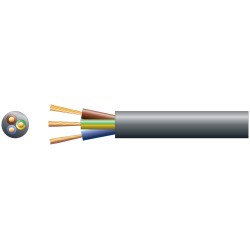 Mercury Mains Power Cable - 804.344UK - 3-Core 10A 1.0mm 100m Black — Buy in Cyprus with Fast Delivery