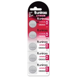 Uniross Button Cell Lithium Battery (5pack) - CR2025 - Button Cell Lithium Battery (5pack) — Buy in Cyprus with Fast Delivery