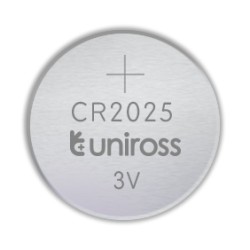 Uniross Button Cell Lithium Battery (5pack) - CR2025 - Button Cell Lithium Battery (5pack) — Buy in Cyprus with Fast Delivery