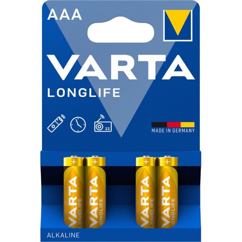 Varta Alkaline - AAA 4pcs Longlife — Buy in Cyprus with Fast Delivery