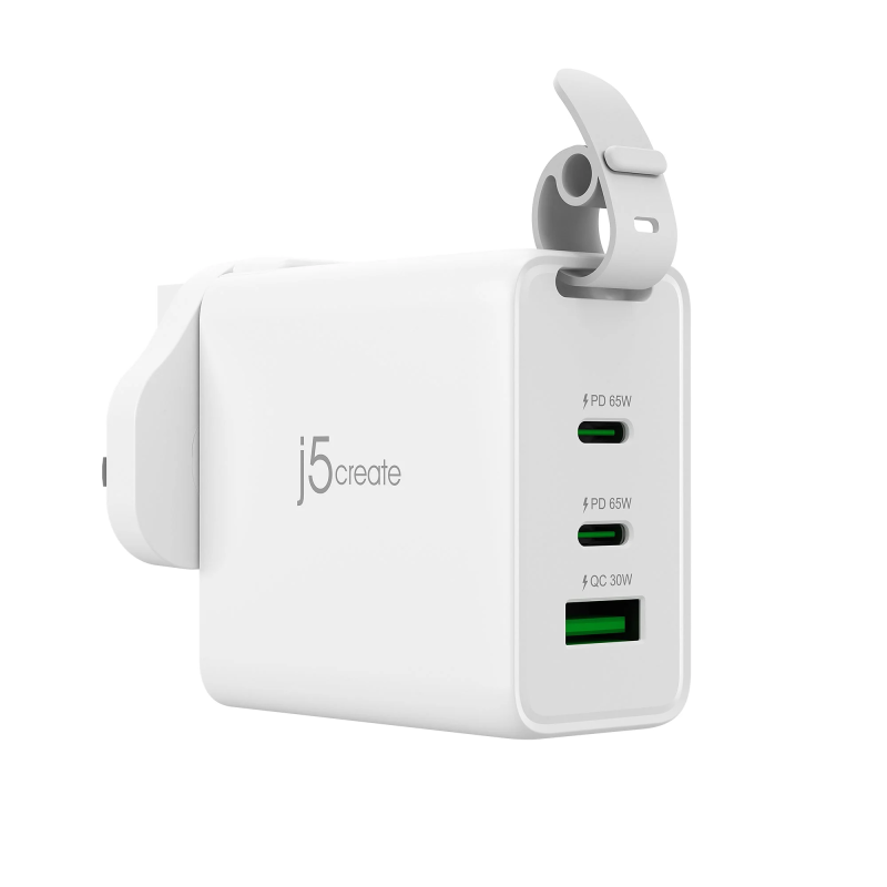 j5create Charger Wall Travel - JUP3565CV - 65W GaN 2xUSB-C 1xUSB-A + USB-C Cable — Buy in Cyprus with Fast Delivery