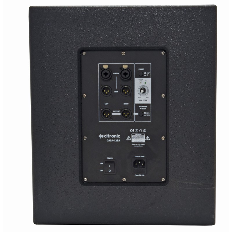 Citronic Active Subwoofer - CASA-12BA - 400W RMS 178.122UK — Buy in Cyprus with Fast Delivery
