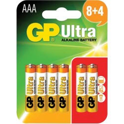 GP Ultra Alkaline Batteries - 656.016UK - AAA 8+4 — Buy in Cyprus with Fast Delivery
