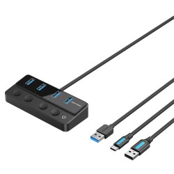 Vention HUB USB-C 4 x USB3.0 with Indiv.Power Switches - CHWBF - 1.0m — Buy in Cyprus with Fast Delivery