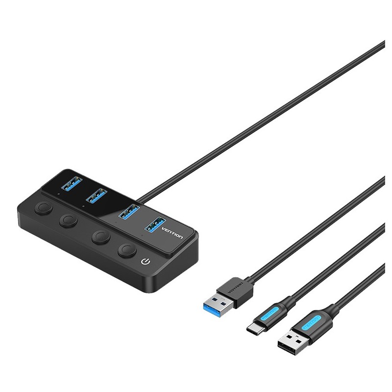 Vention HUB USB-C 4 x USB3.0 with Indiv.Power Switches - CHWBF - 1.0m — Buy in Cyprus with Fast Delivery
