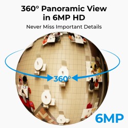 Reolink WIFI Indoor Panoramic 6MP Fisheye Camera - FE-W - W520 — Buy in Cyprus with Fast Delivery