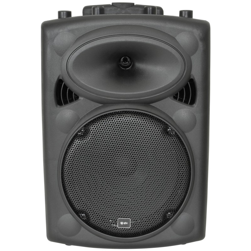QTX QR10PA 10'' Professional Portable Karaoke & PA Speaker with 1x Wireless Microphone, Bluetooth USB & FM 178.839UK