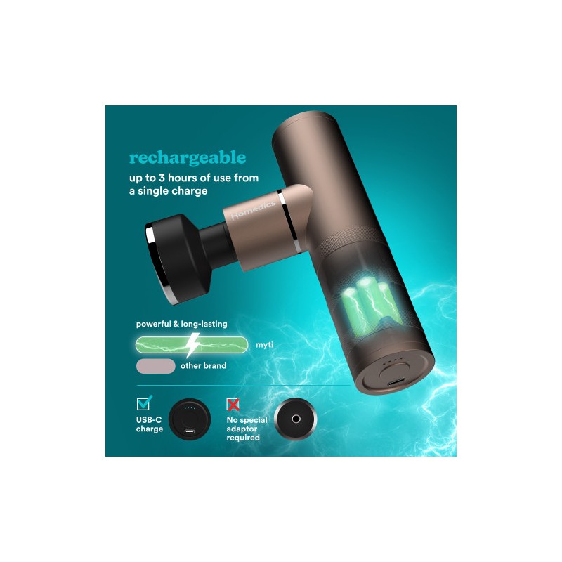 Homedics Massage Gun - HHP-65GM - Myti Anthracite Massage Gun — Buy in Cyprus with Fast Delivery