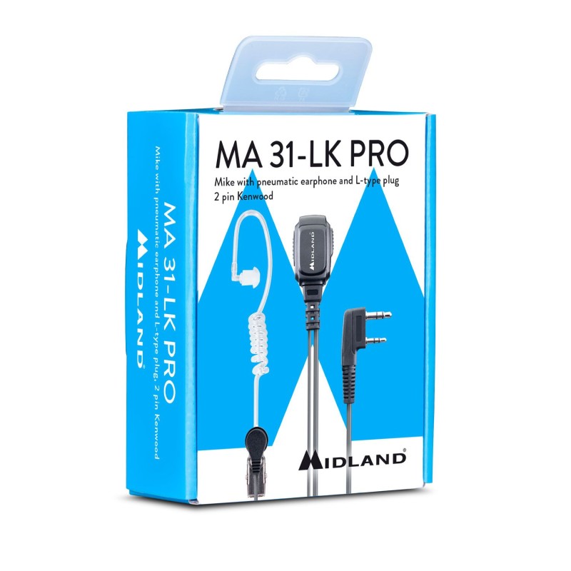 Midland Earphone with Microphone - MA31-LK - PRO Earphone with Microphone 2-Pin Kenwood — Buy in Cyprus with Fast Delivery