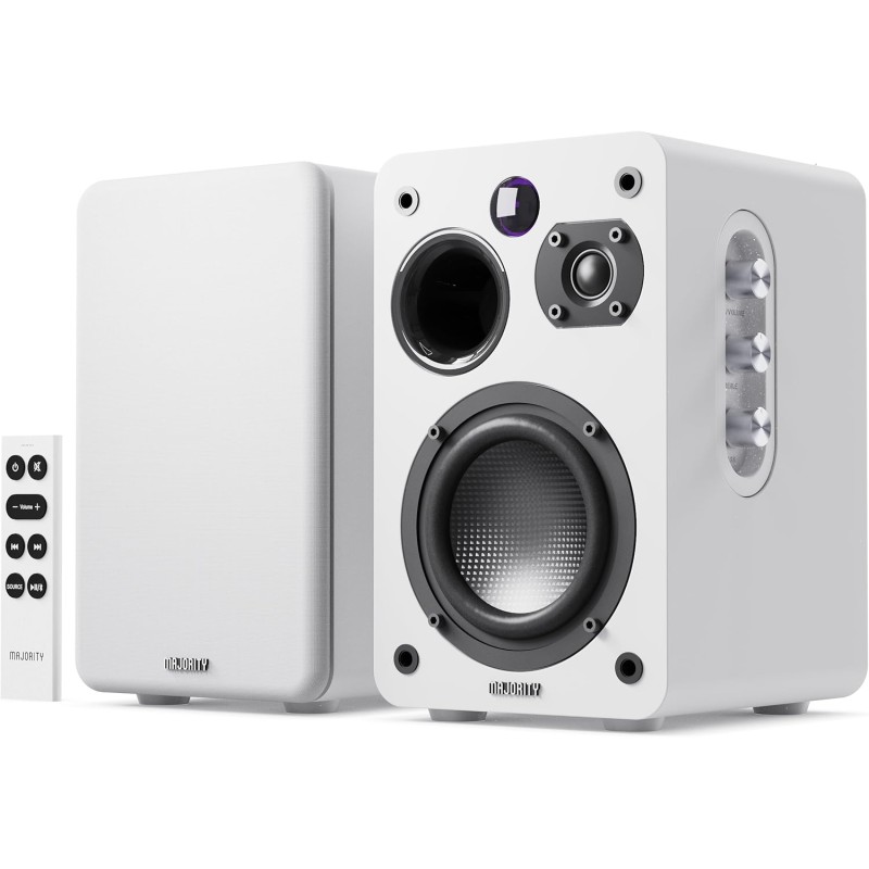 Majority Speakers Active - D70X - 70W 2.0 BT USB Phono HDMI ARC White (pair) — Buy in Cyprus with Fast Delivery