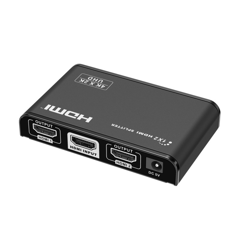 Lenkeng HDMI Splitter 2.0 4K60Hz Scaler 1x2 - LKV312HDR-V3.0 - HDMI Splitter 2.0 4K60Hz Scaler 1x2