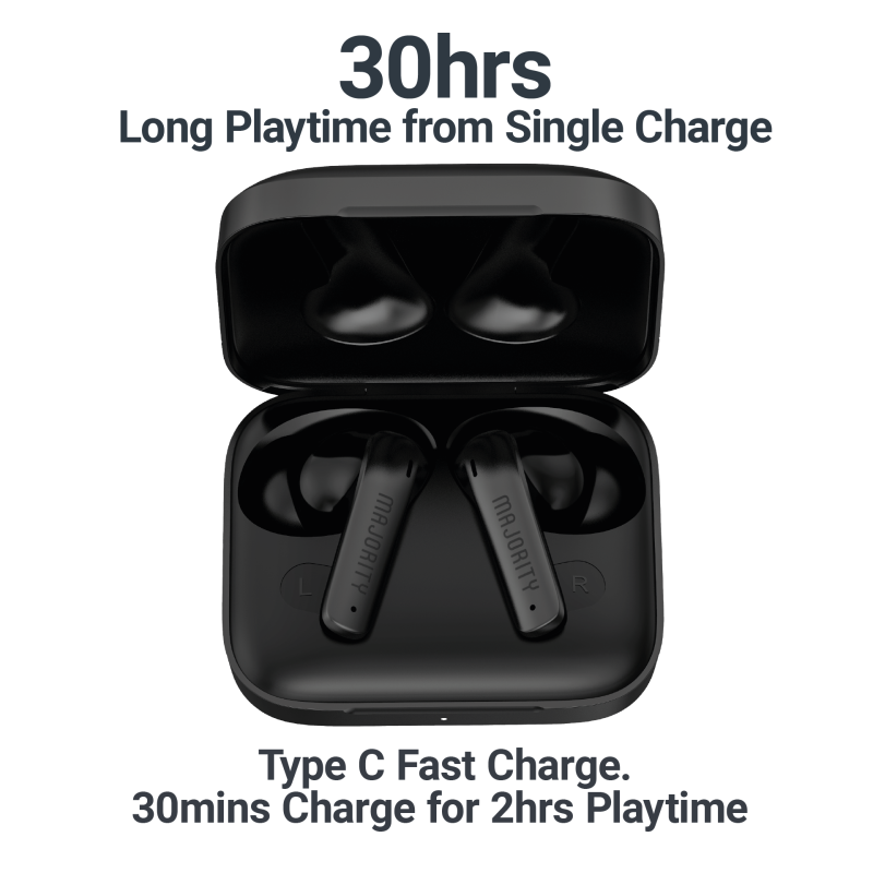 Majority Earphones - TRU-1 - TWS Sports Earphones IPX7 Black — Buy in Cyprus with Fast Delivery