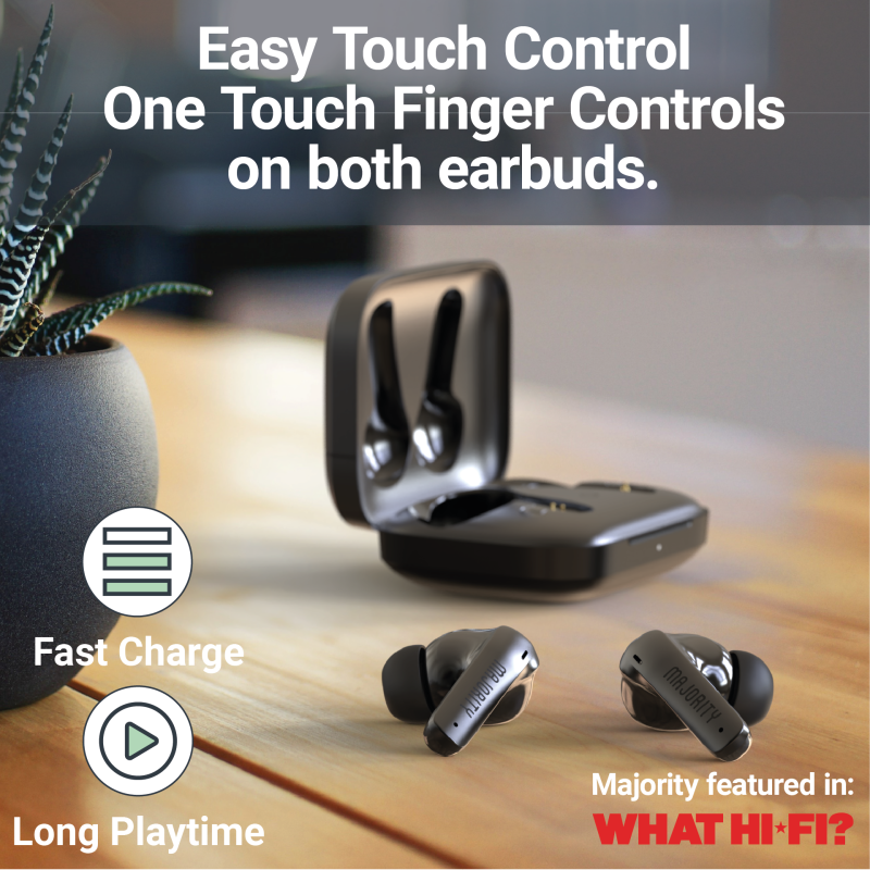 Majority Earphones - TRU-1 - TWS Sports Earphones IPX7 Black — Buy in Cyprus with Fast Delivery