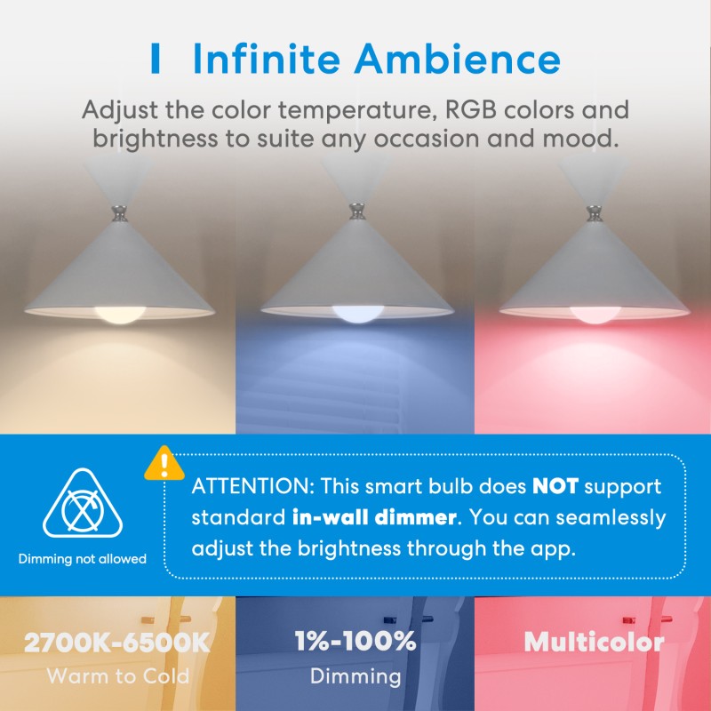 Meross Homekit Smart Wi-Fi LED Bulb - MSL120HK-UK - RGBWW E27 — Buy in Cyprus with Fast Delivery