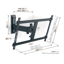 Vogels COMFORT TV Wall Mount - TVM3623 - 60x40 Turn 1 arm — Buy in Cyprus with Fast Delivery