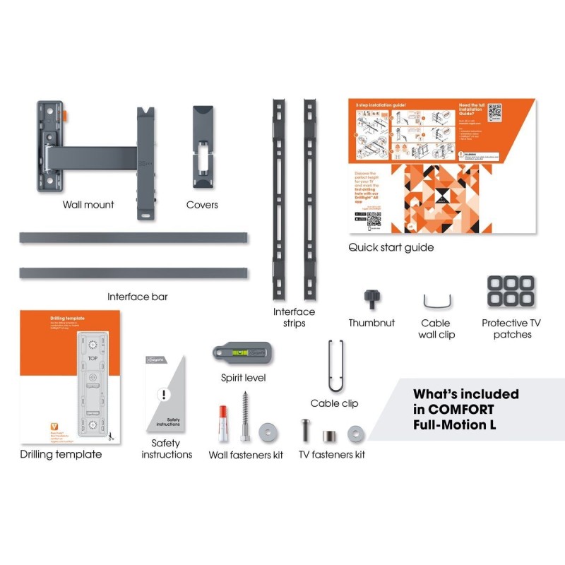 Vogels COMFORT TV Wall Mount - TVM3623 - 60x40 Turn 1 arm — Buy in Cyprus with Fast Delivery