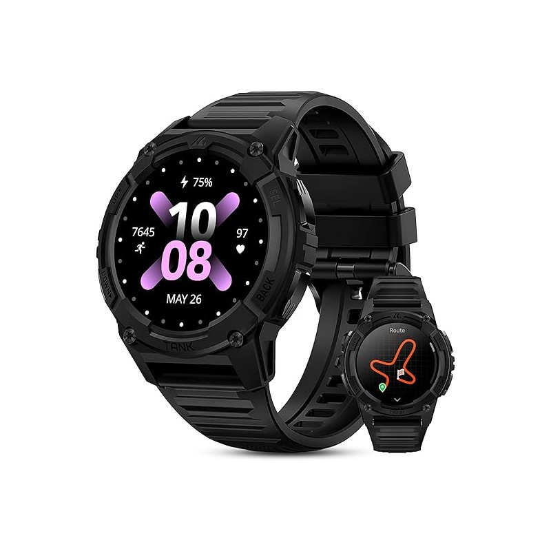 Kospet Rugged Smartwatch GPS Silicone Black - TANK S2 - Rugged Smartwatch GPS Silicone Black