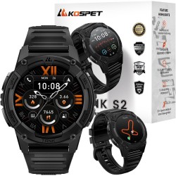 Kospet Rugged Smartwatch GPS Silicone Black - TANK S2 - Rugged Smartwatch GPS Silicone Black