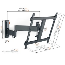 Vogels Turn TV Wall Mount - TVM3443 - 32-65'' Black — Buy in Cyprus with Fast Delivery