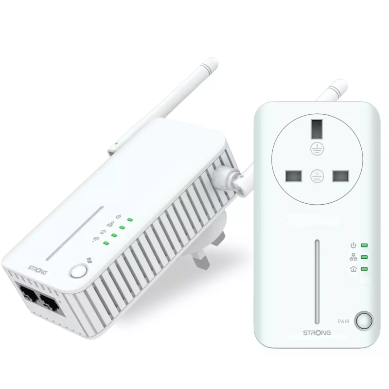 Strong Powerline Kit - POWERLWF600DUOUKV2 - AV600 Passthrough 600Mbps Wi-Fi 300Mbps UK — Buy in Cyprus with Fast Delivery