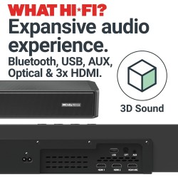 Majority Sierra Plus Soundbar - 400W 2.1.2 Dolby Atmos Wireless Subwoofer 3xHDMI BT-USB (EU)