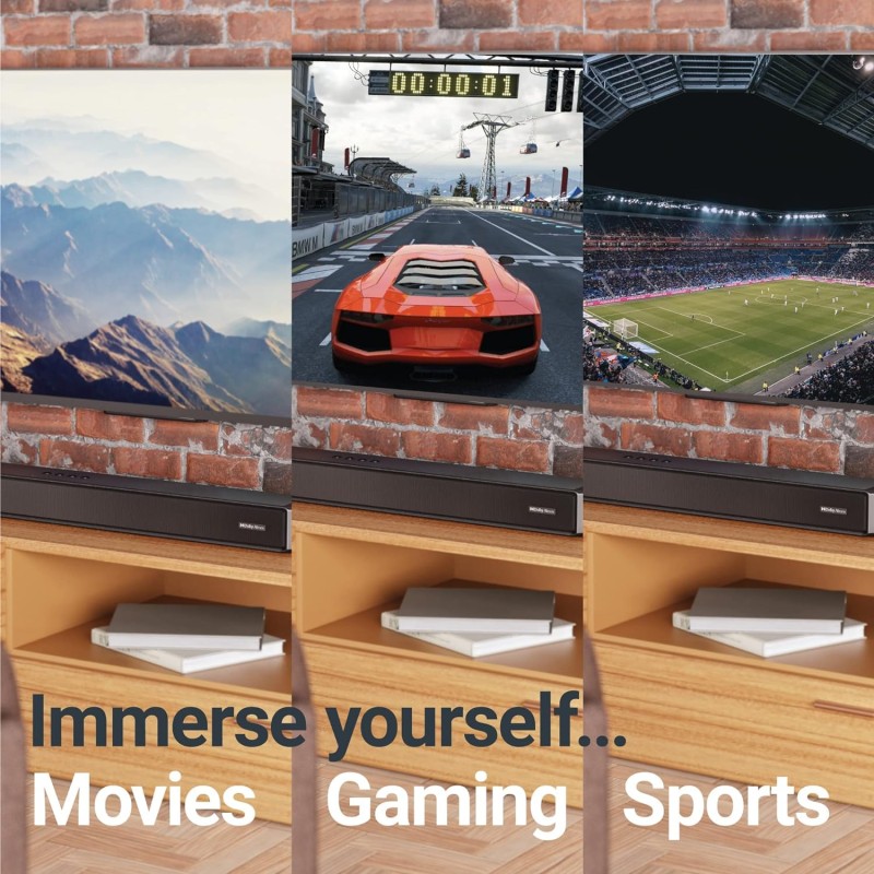 Majority Sierra Plus Soundbar - 400W 2.1.2 Dolby Atmos Wireless Subwoofer 3xHDMI BT-USB (EU)